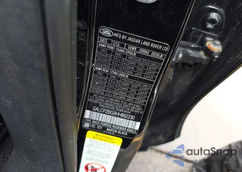 2017 Land Rover Discovery Sport Se z USA, uszkodzony, nr VIN SALCP2BG9HH662230